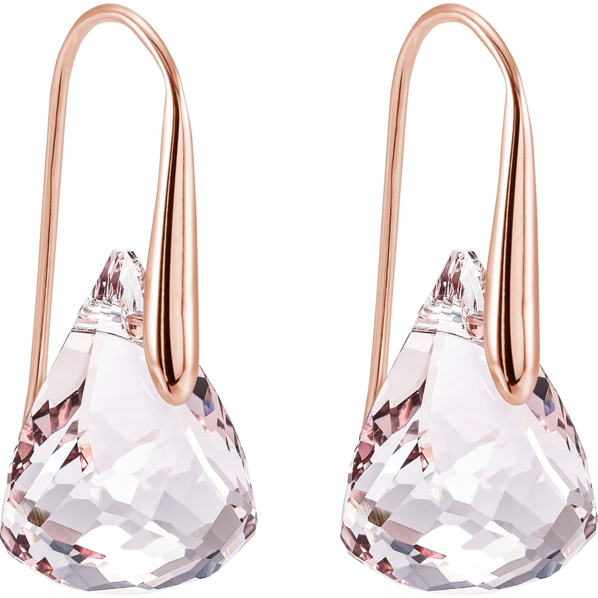 Swarovski - Lunar Ohrringe, Rosa, Rosegold-Legierungsschicht - CRYSTAL UNTERBERGER