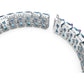 Swarovski - Chroma Halsband, Spike-Kristalle, Blau, Rhodiniert - CRYSTAL UNTERBERGER