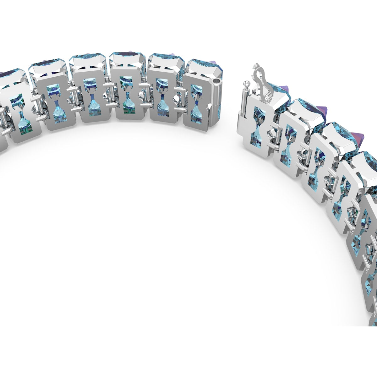Swarovski - Chroma Halsband, Spike-Kristalle, Blau, Rhodiniert - CRYSTAL UNTERBERGER