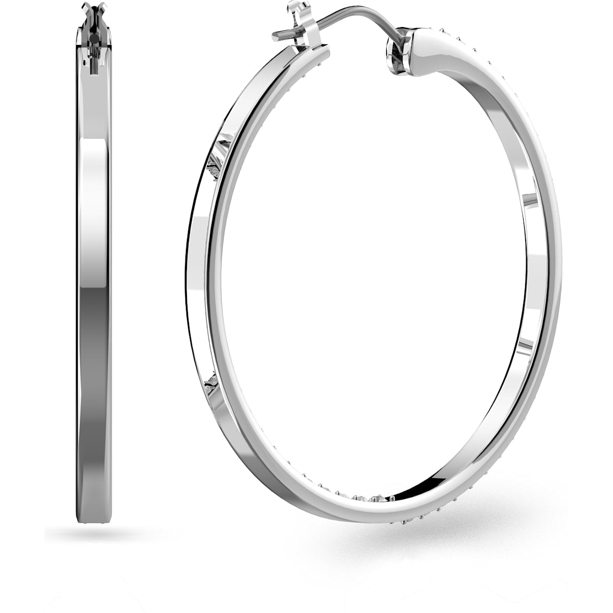 Swarovski - Sommerset Ohrringe, Weiss, Rhodiniert - CRYSTAL UNTERBERGER