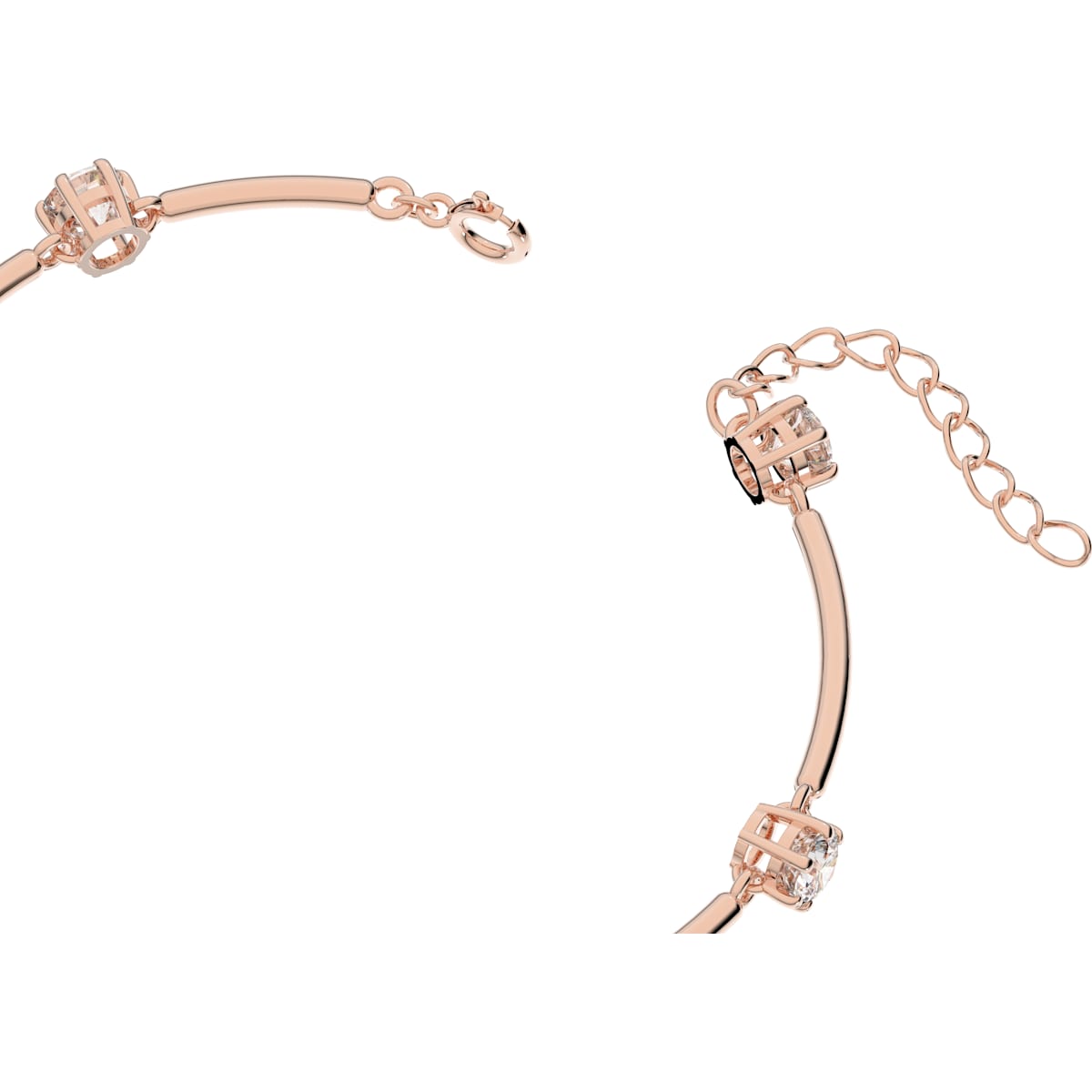 Swarovski - Constella Armband Rundschliff, Weiß, Roségold-Legierungsschicht - CRYSTAL UNTERBERGER
