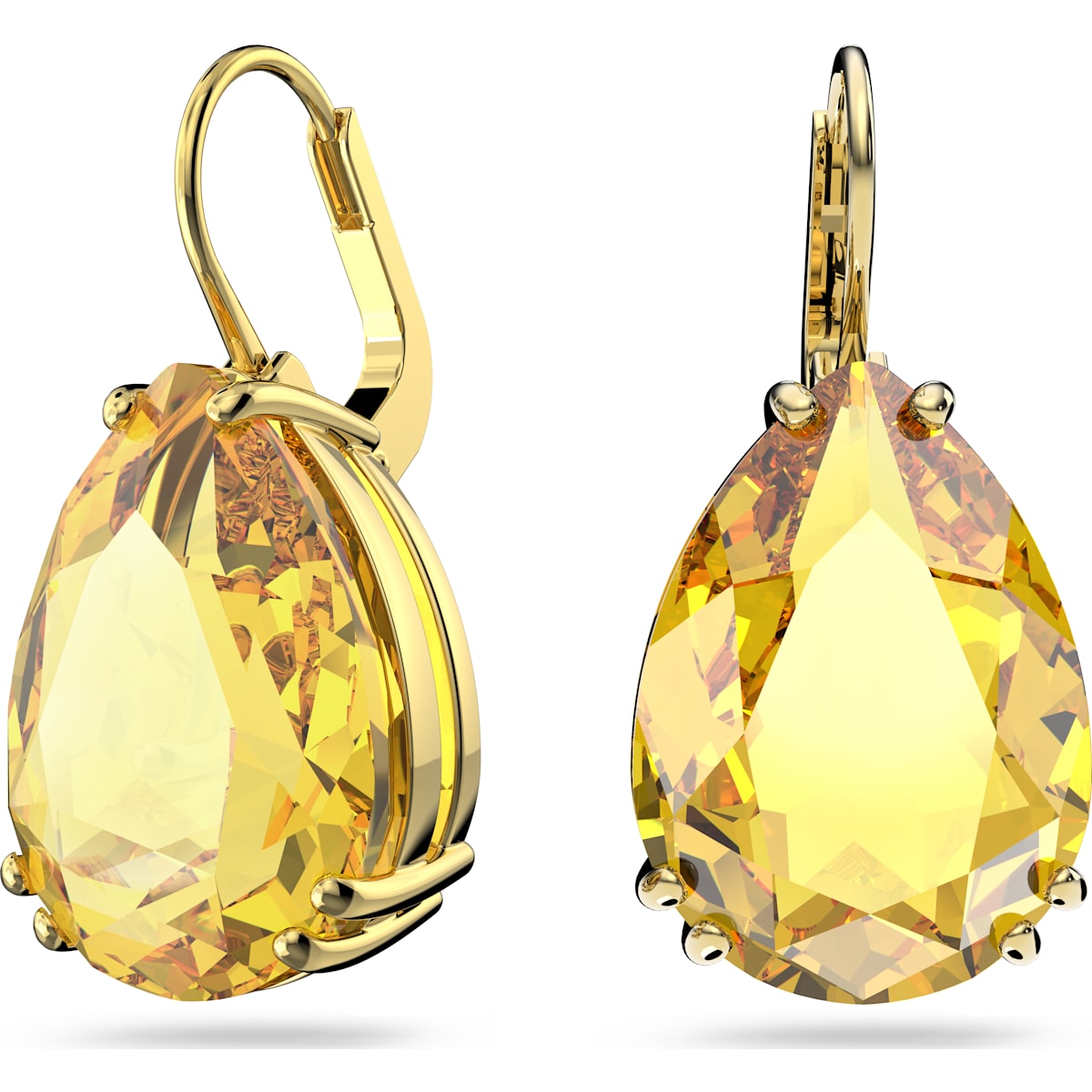 Swarovski - Millenia Drop-Ohrhänger Tropfenschliff, Gelb, Goldlegierungsschicht - CRYSTAL UNTERBERGER