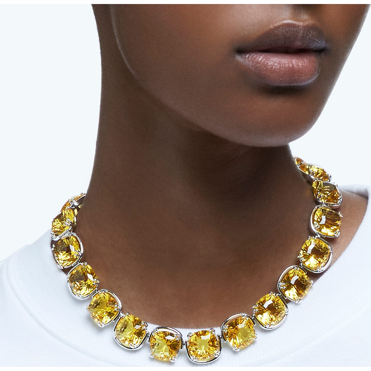 Swarovski - Harmonia Halsband, Kristalle im Kissenschliff, Rhodiniert - CRYSTAL UNTERBERGER