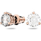 Swarovski - Solitaire Ohrstecker, Weiss, Rosegold-Legierungsschicht - CRYSTAL UNTERBERGER