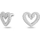 Swarovski - Una Ohrstecker, Herz, Klein, Weiß, Rhodiniert - CRYSTAL UNTERBERGER