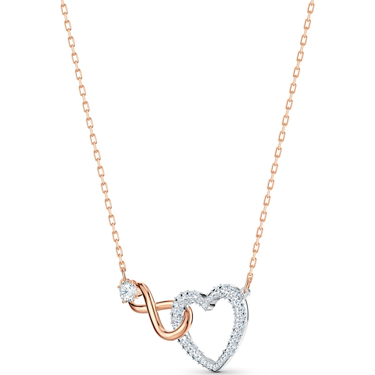 Swarovski - Swarovski Infinity Set, Unendlichzeichen und Herz, Weiss, Metallmix - CRYSTAL UNTERBERGER