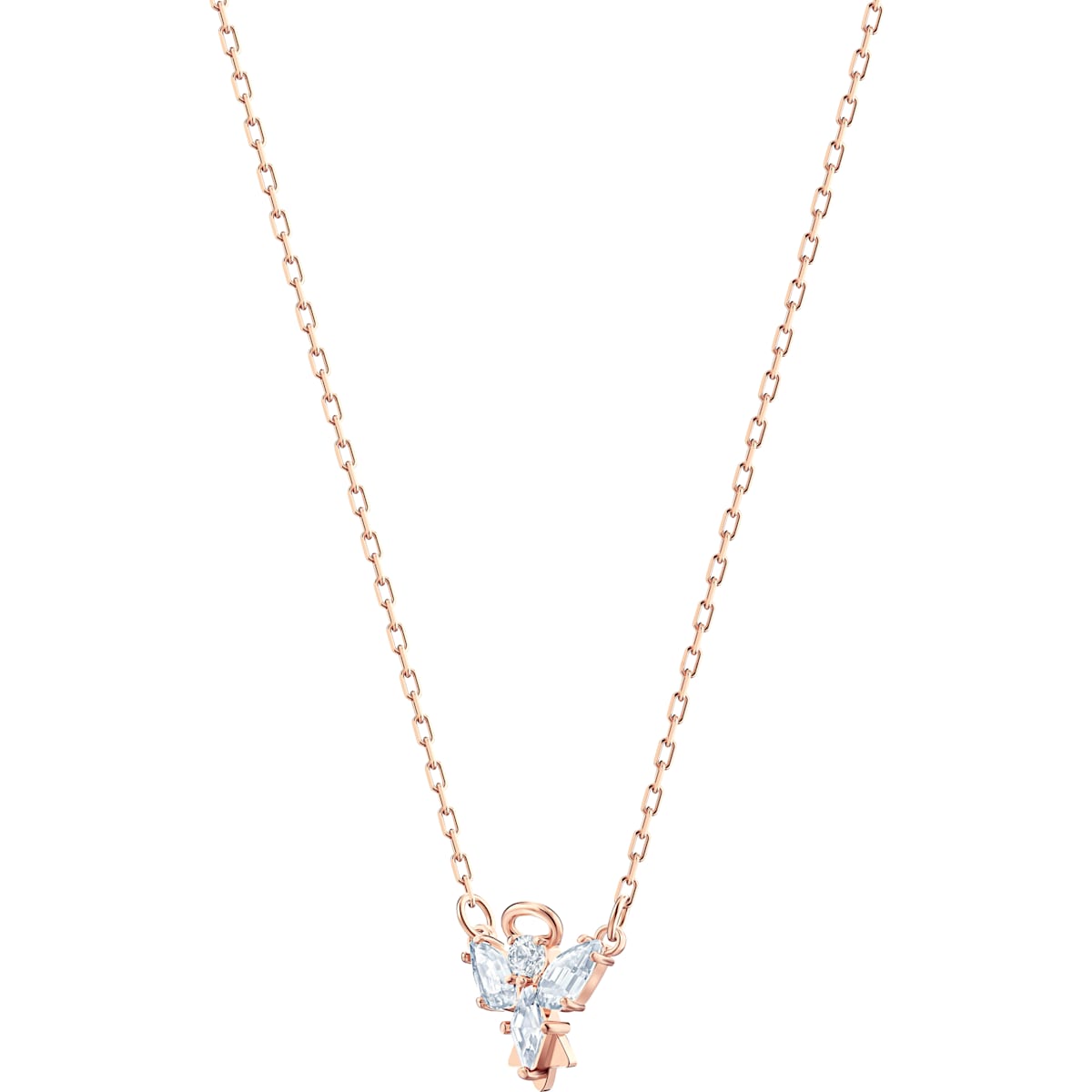 Swarovski - Magic Halskette, Engel, Weiss, Rosegold-Legierungsschicht - CRYSTAL UNTERBERGER