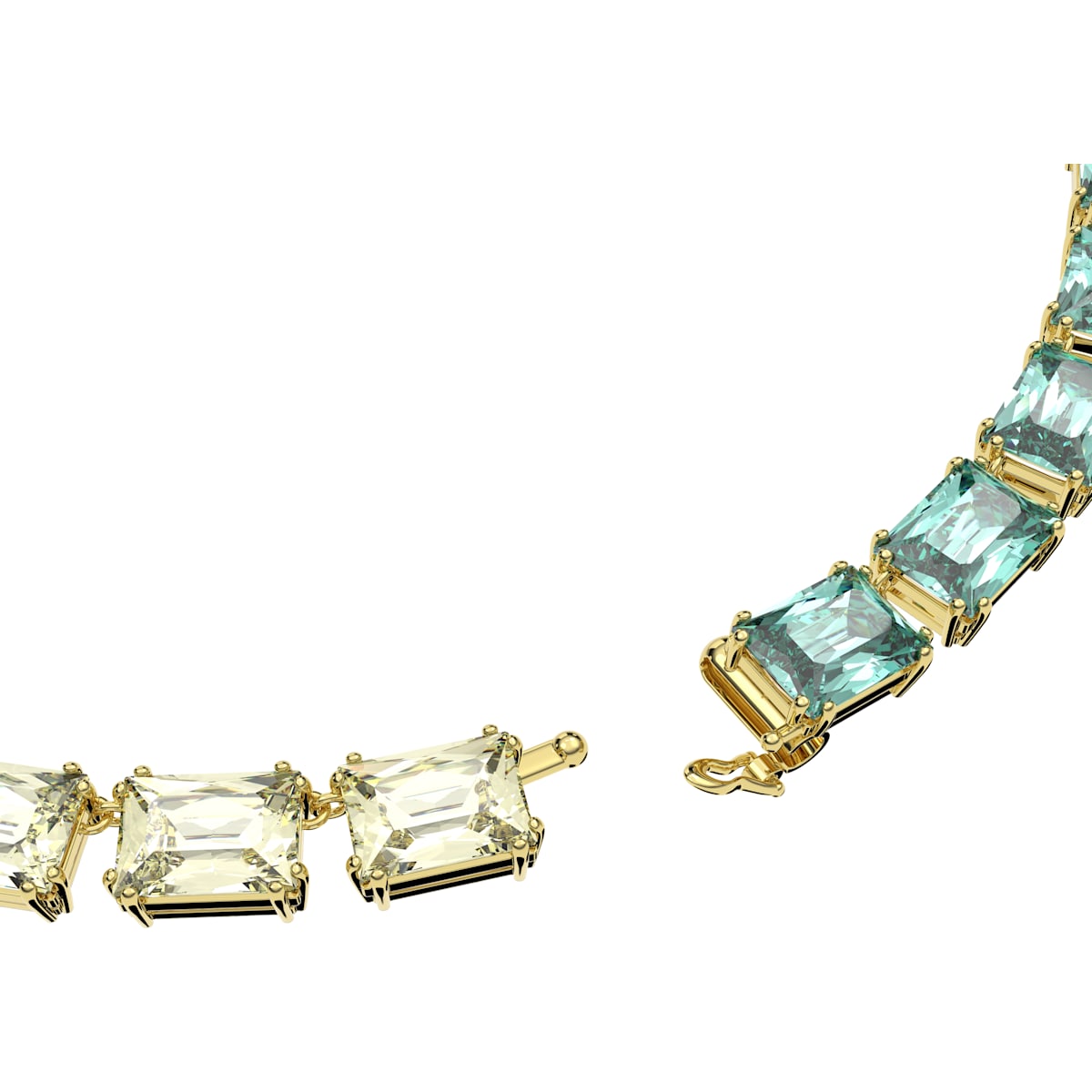 Swarovski - Millenia Halskette, Kristalle mit Oktagon-Schliff, Mehrfarbig, Goldlegierungsschicht - CRYSTAL UNTERBERGER