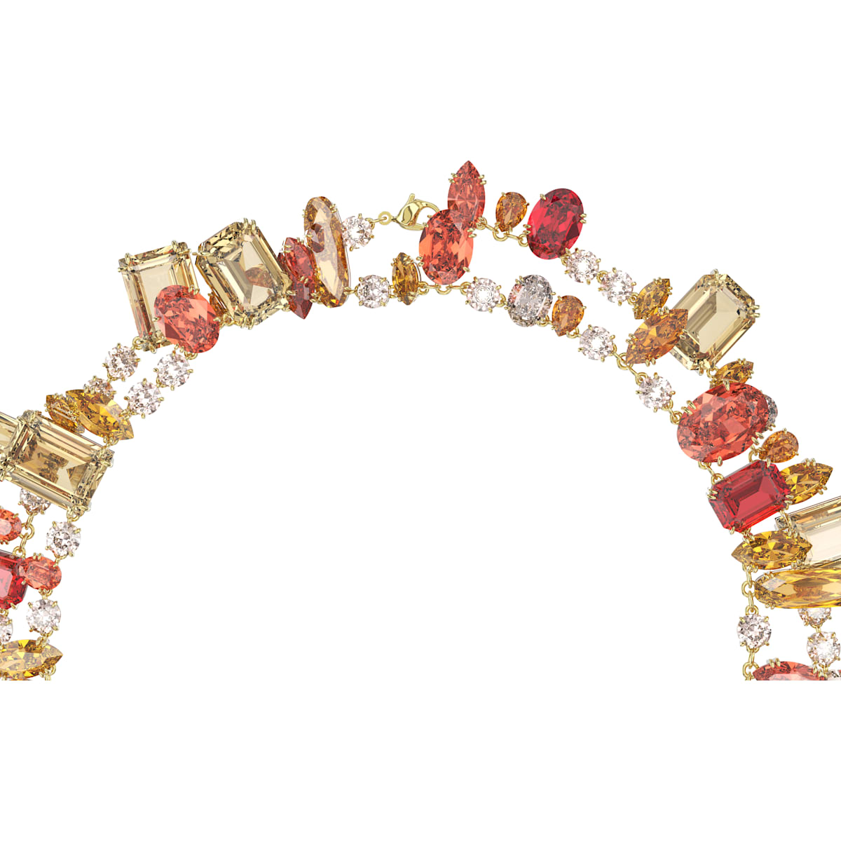 Swarovski - Gema Halskette, Mehrfarbig, Goldlegierungsschicht - CRYSTAL UNTERBERGER