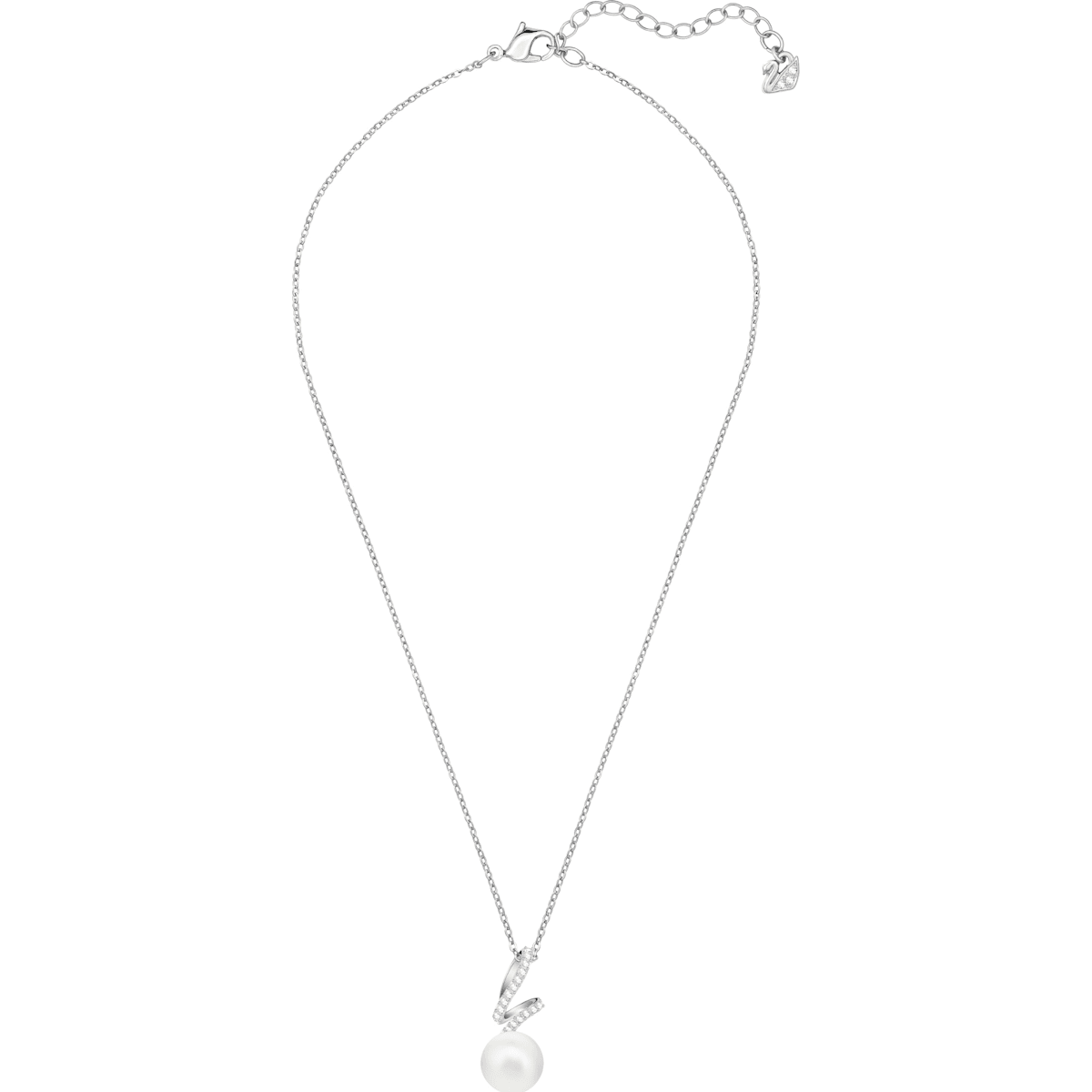 Swarovski - Gabriella Pearl Anhänger, Weiss, Rhodiniert - CRYSTAL UNTERBERGER