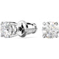 Swarovski - Attract Ohrstecker, Kristall im Rundschliff, Weiß, Rhodiniert - CRYSTAL UNTERBERGER