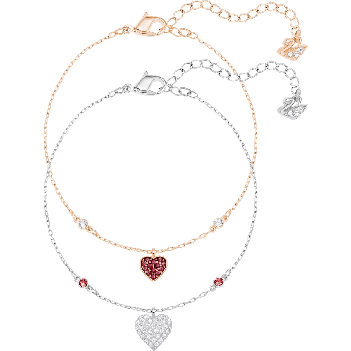 CRY WISHES:BRACELET HEART SIAM/CRY/MIX M