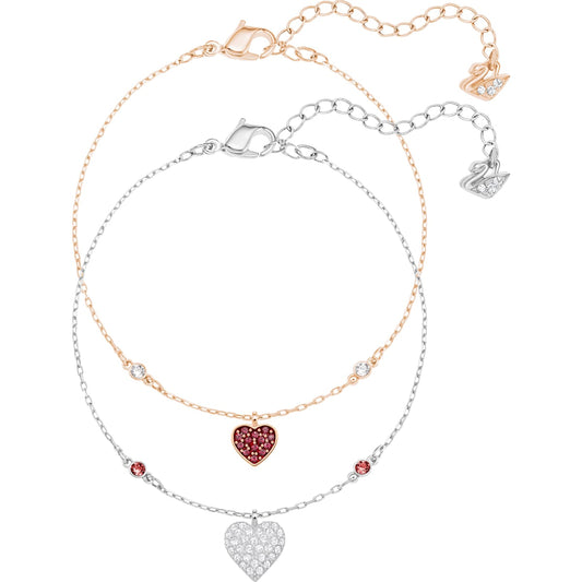CRY WISHES:BRACELET HEART SIAM/CRY/MIX M