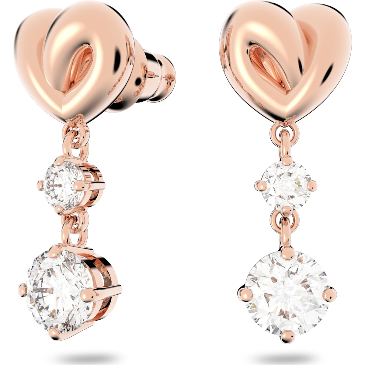 Swarovski - SS LIFELONG HRT:OHRSTECKER DROP CZWH/ROS - CRYSTAL UNTERBERGER