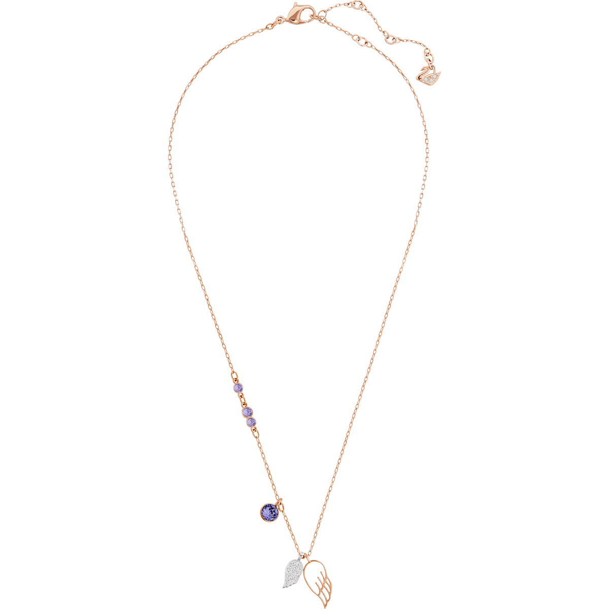 Swarovski - Swarovski Symbolic Anhänger, Flügel, Violett, Rosegold-Legierungsschicht - CRYSTAL UNTERBERGER