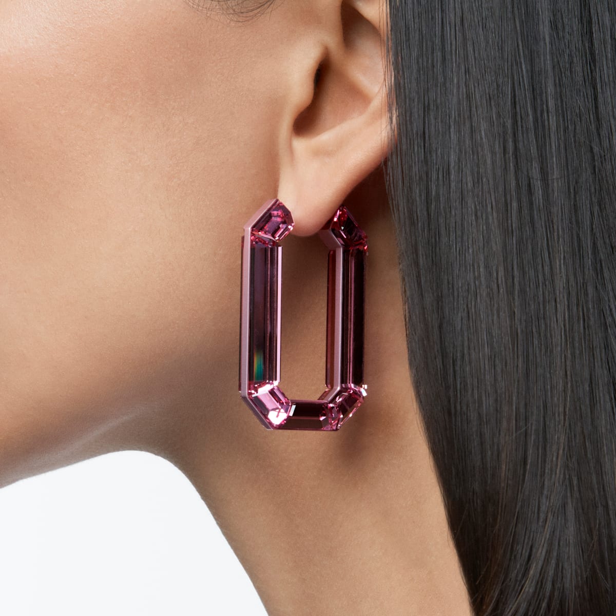 Swarovski - Lucent Kreolen, Rosa - CRYSTAL UNTERBERGER