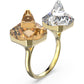 Swarovski - Chroma Ring, Kristalle im Pyramidenschliff, Mehrfarbig, Goldlegierungsschicht - CRYSTAL UNTERBERGER