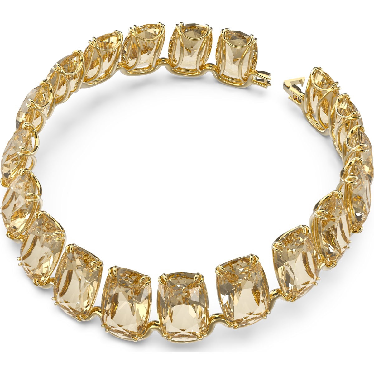 Swarovski - Harmonia Halsband, Übergroßer schwebender Kristall, Gelb, Goldlegierungsschicht - CRYSTAL UNTERBERGER