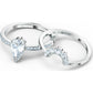 Swarovski - Attract Ring, Set (2), Kristall im Tropfenschliff, Weiß, Rhodiniert - CRYSTAL UNTERBERGER