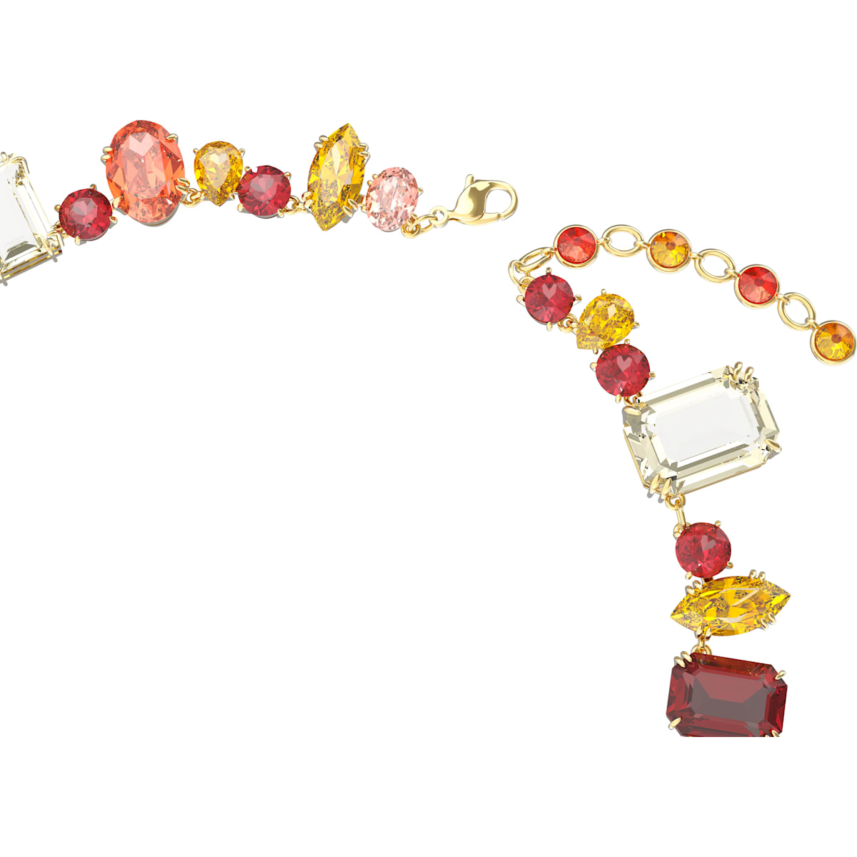 Swarovski - Gema Halskette, Mehrfarbig, Goldlegierungsschicht - CRYSTAL UNTERBERGER