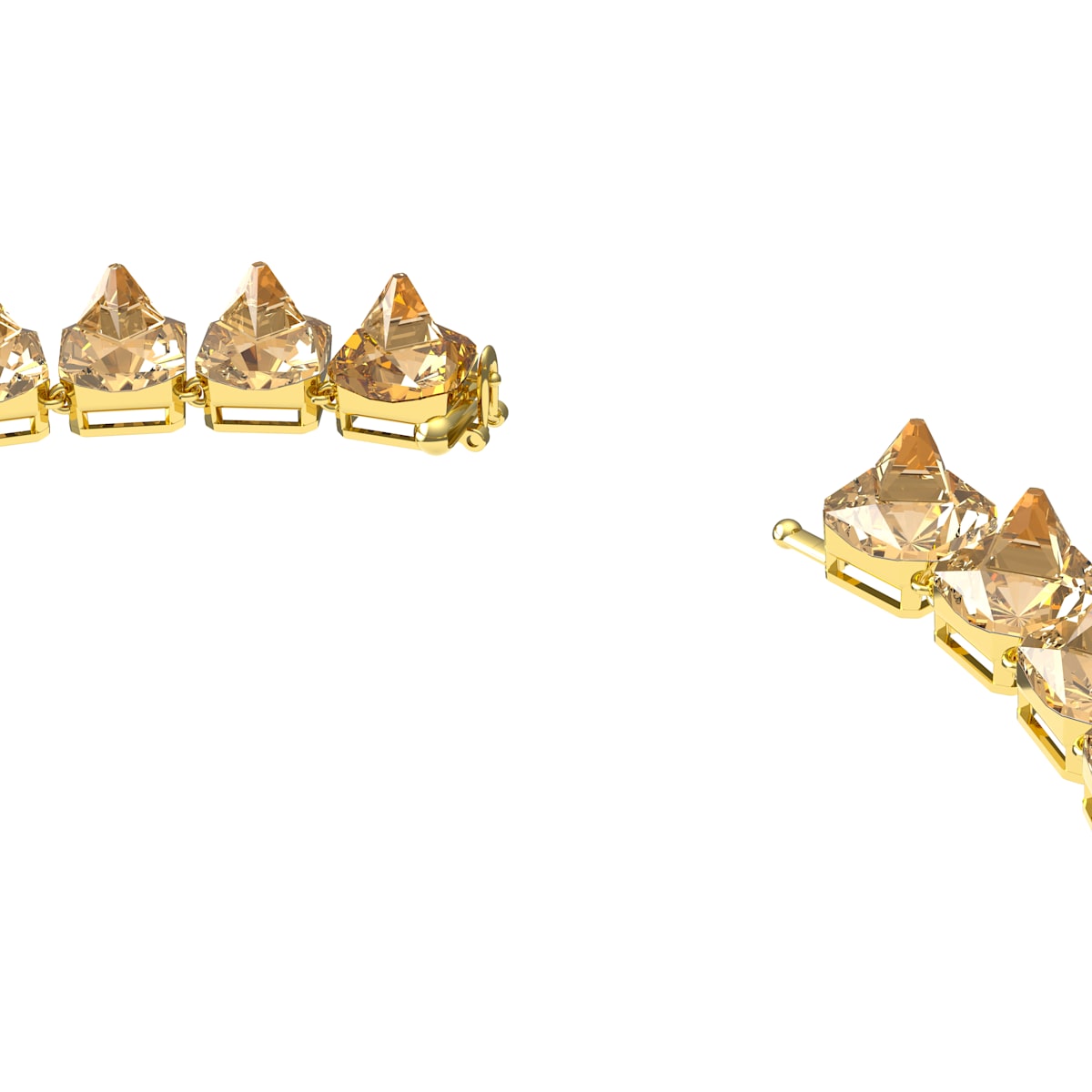 Swarovski - Chroma Halskette, Spike-Kristalle, Gelb, Goldlegierungsschicht - CRYSTAL UNTERBERGER
