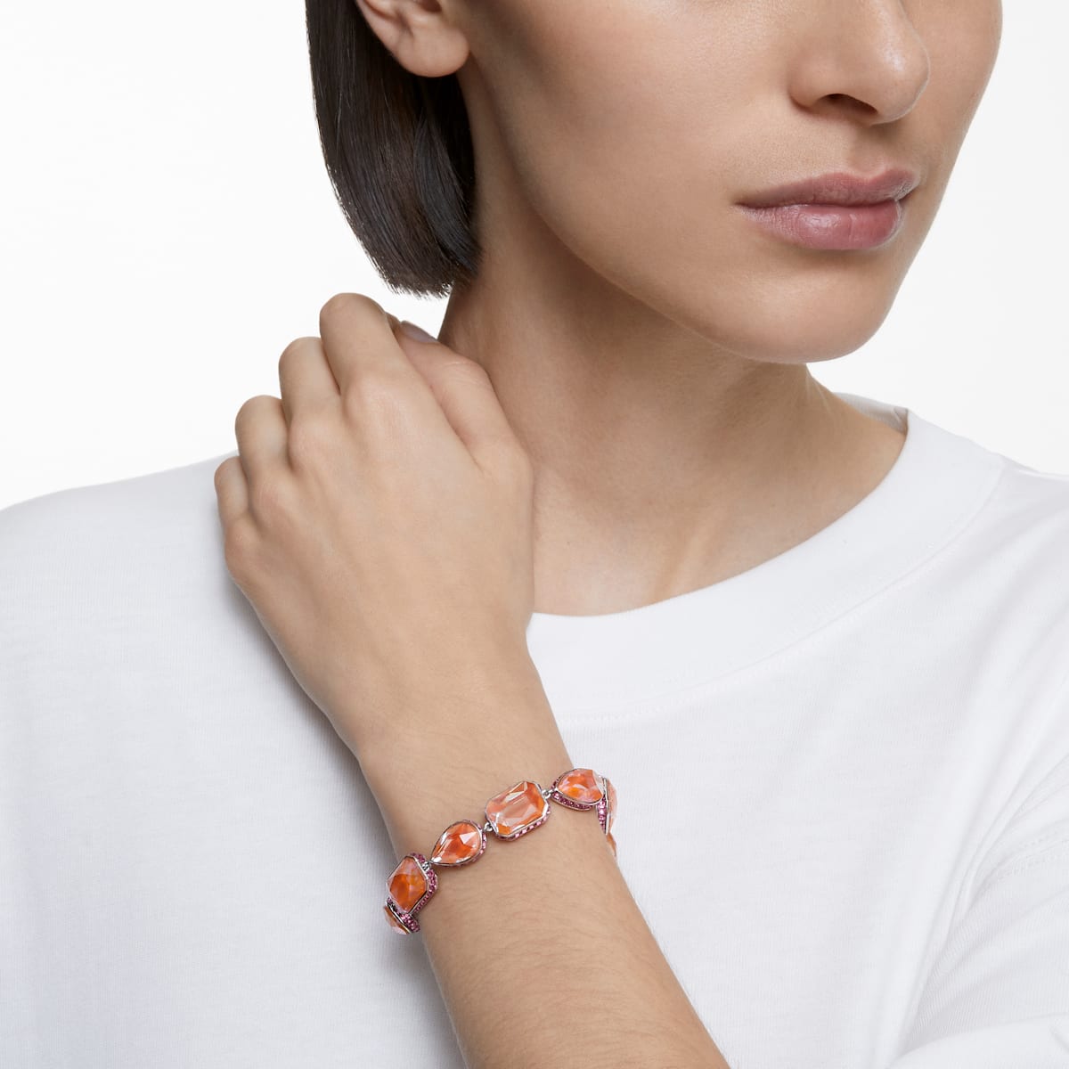 Swarovski - Orbita Armband, Kristalle in einem Mix aus Schliffen, Mehrfarbig, Rhodiniert - CRYSTAL UNTERBERGER