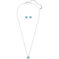 Swarovski - Flirt Set, Blau, Rhodiniert - CRYSTAL UNTERBERGER