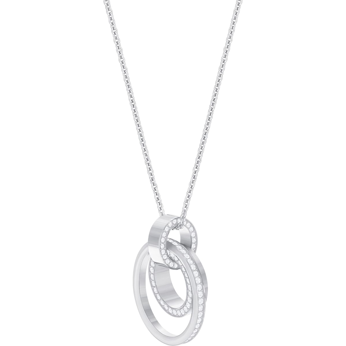 Swarovski - Hollow Anhänger, Rund, Mittel, Weiss, Rhodiniert - CRYSTAL UNTERBERGER