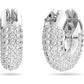 Swarovski - Dextera Kreolen, Pave, Weiss, Rhodiniert - CRYSTAL UNTERBERGER