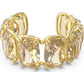 Swarovski - Harmonia Armreif, Übergroßer schwebender Kristall, Gelb, Goldlegierungsschicht - CRYSTAL UNTERBERGER