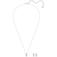 Swarovski - Attract Set, Kristall im Tropfenschliff, Weiss, Rhodiniert - CRYSTAL UNTERBERGER