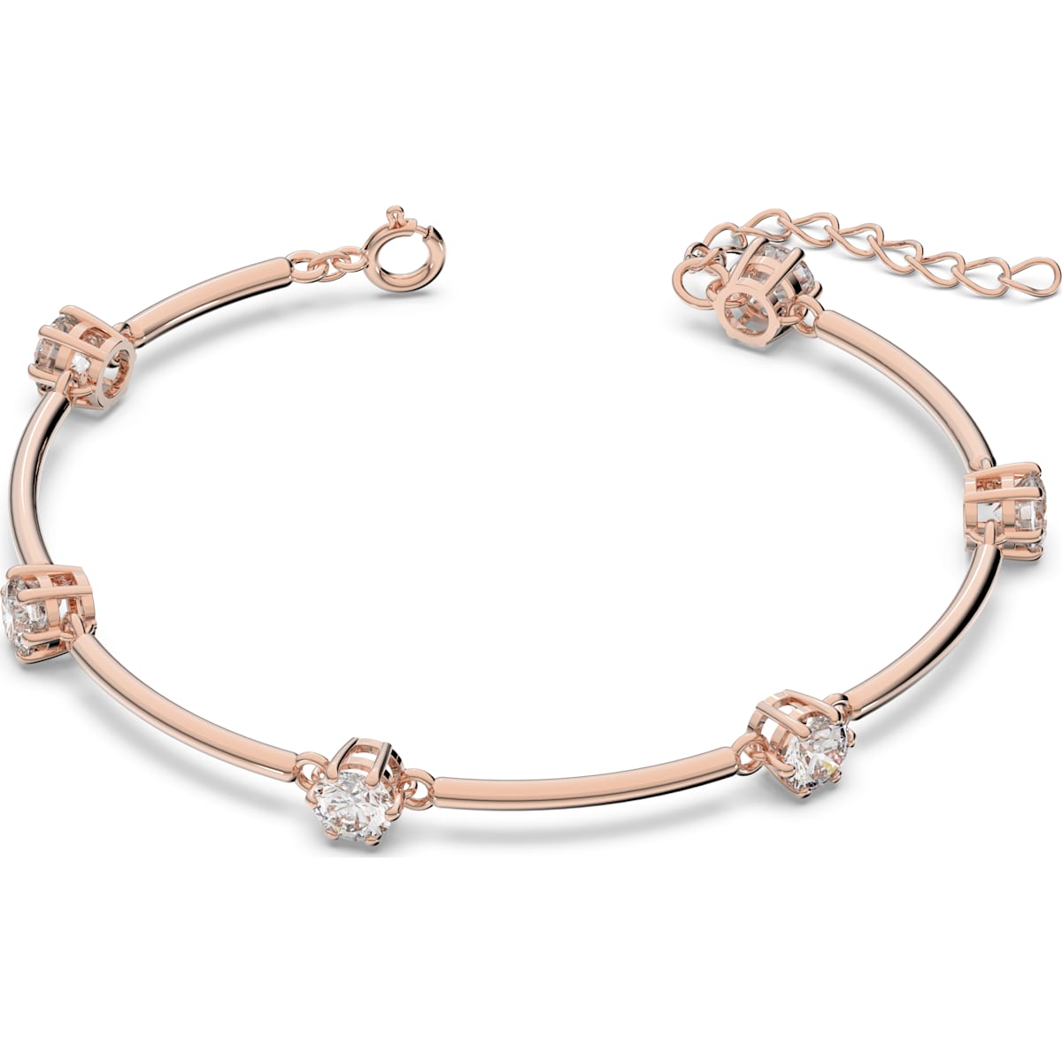 Swarovski - Constella Armband Rundschliff, Weiß, Roségold-Legierungsschicht - CRYSTAL UNTERBERGER