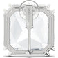 Swarovski - Mesmera Ohrclip, Einzel, Kristall im Quadrat-Schliff, Weiss, Rhodiniert - CRYSTAL UNTERBERGER