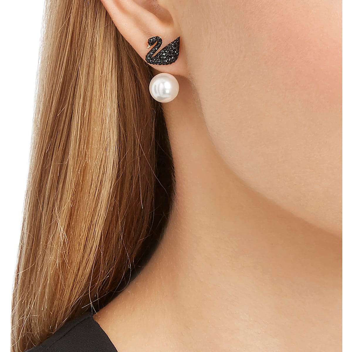 Ready Stock Swarovski Black Swan Earrings, Women's Fashion, Jewelry &  Organisers, Earrings on Carousell
