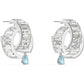 Swarovski - Matrix Ohrringe, Blau, Rhodiniert - CRYSTAL UNTERBERGER