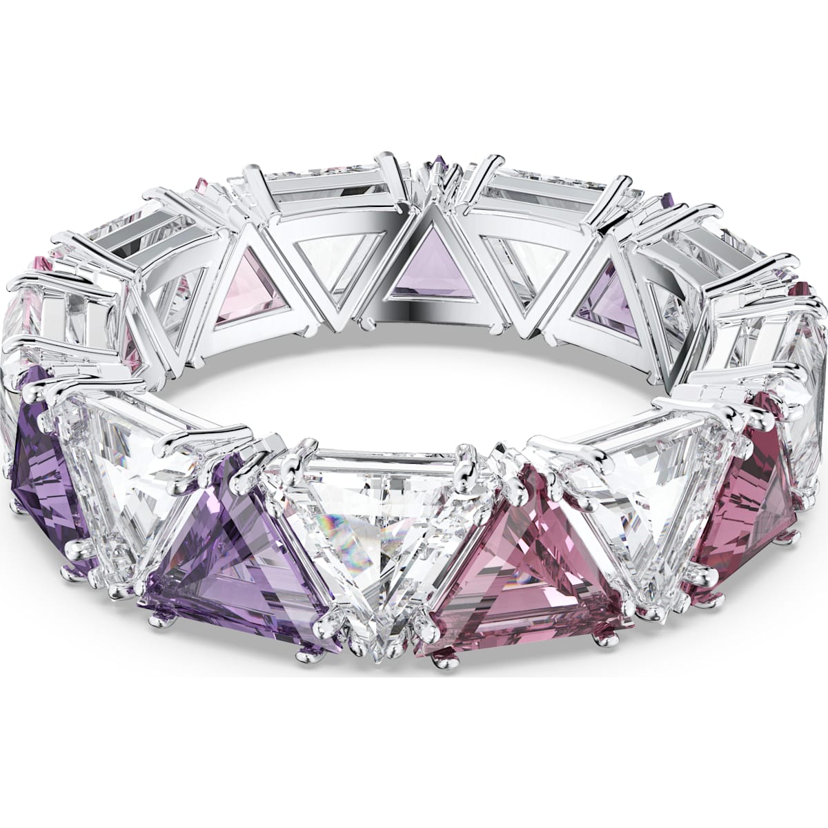 Swarovski - Millenia Cocktail Ring, Kristalle im Trilliant-Schliff, Violett, Rhodiniert - CRYSTAL UNTERBERGER
