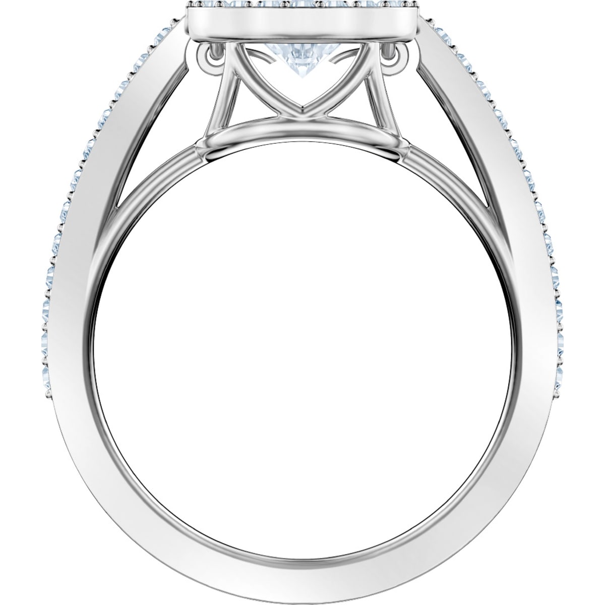 Swarovski - Swarovski Sparkling Dance Ring, Rund, Weiss, Rhodiniert - CRYSTAL UNTERBERGER