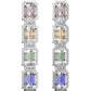 Swarovski - Chroma Ohrclips, Übergroße Kristalle, Mehrfarbig, Rhodiniert - CRYSTAL UNTERBERGER