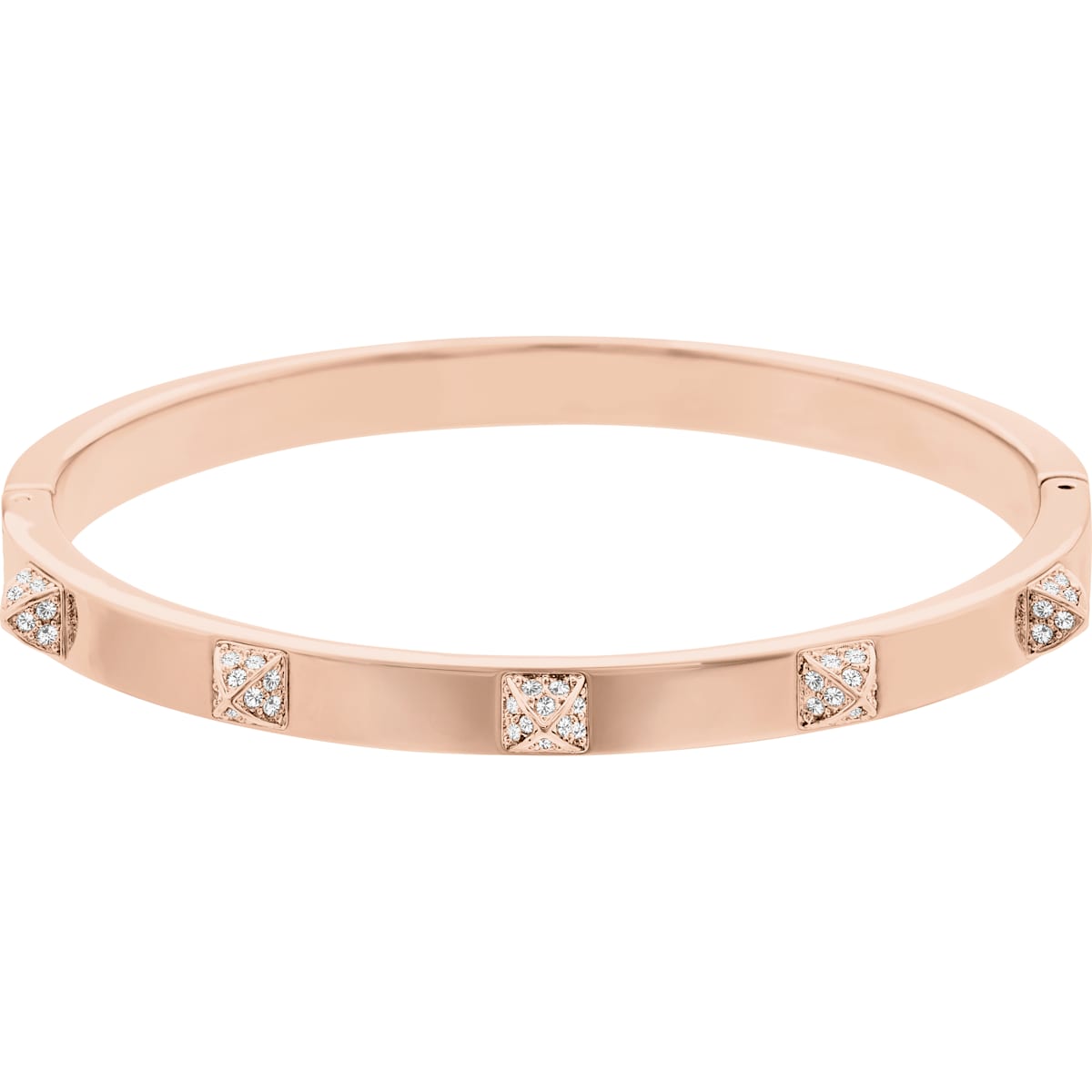 Swarovski - Tactic Armreif, Weiss, Rosegold-Legierungsschicht - CRYSTAL UNTERBERGER