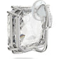Swarovski - Mesmera Ohrclip, Einzel, Kristall im Quadrat-Schliff, Weiss, Rhodiniert - CRYSTAL UNTERBERGER