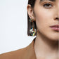 Swarovski - Curiosa Drop-Ohrhänger, Swarovski Zirkonia, Grün, Goldlegierungsschicht - CRYSTAL UNTERBERGER