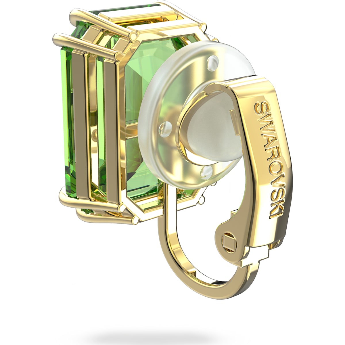 Swarovski - Millenia Ohrclip, Einzel, Grün, Goldlegierungsschicht - CRYSTAL UNTERBERGER