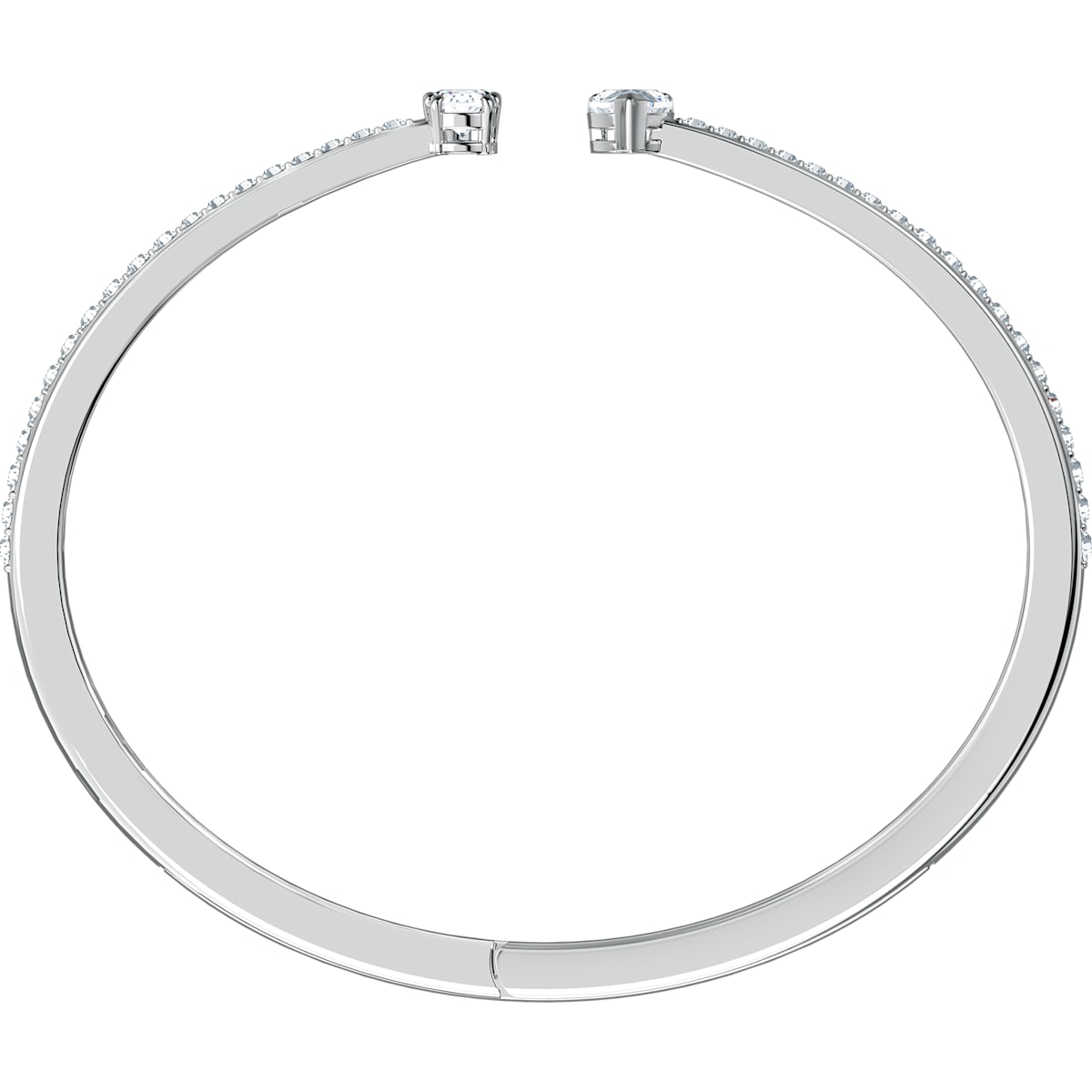 Swarovski - Attract Armreif, Weiss, Rhodiniert - CRYSTAL UNTERBERGER