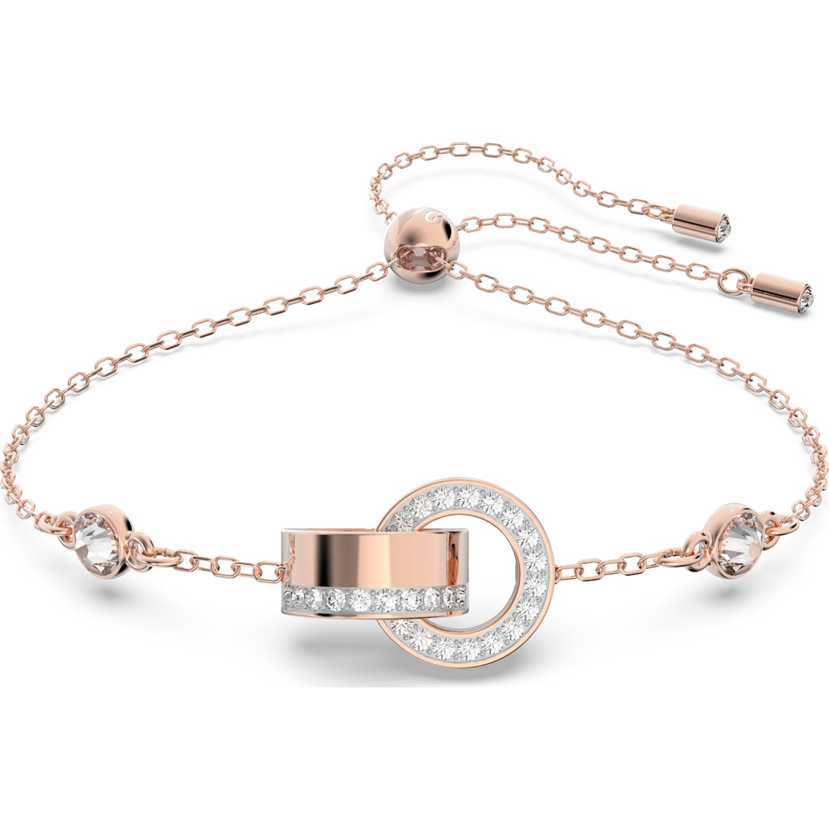 Swarovski - Hollow Armband Weiß, Rhodiniert - CRYSTAL UNTERBERGER