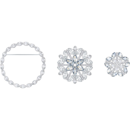 GINETTE:BROOCH SET CRYBLSH/RHS