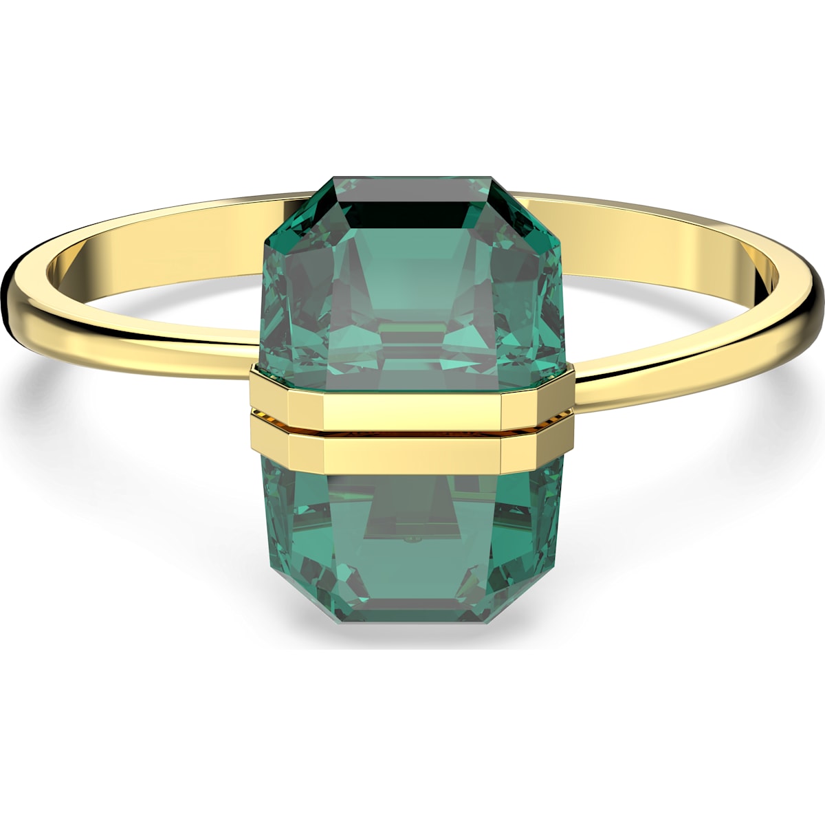 Swarovski - Lucent Armreif Magnetisch, Übergroßer Kristall, Grün, Vergoldetes Finish - CRYSTAL UNTERBERGER
