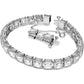Swarovski - Millenia Armband Square-Schliff, Weiß, Rhodiniert - CRYSTAL UNTERBERGER