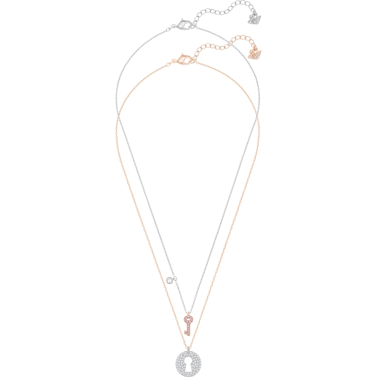 Swarovski - Crystal Wishes Key Anhänger, Rosa, Metallmix - CRYSTAL UNTERBERGER