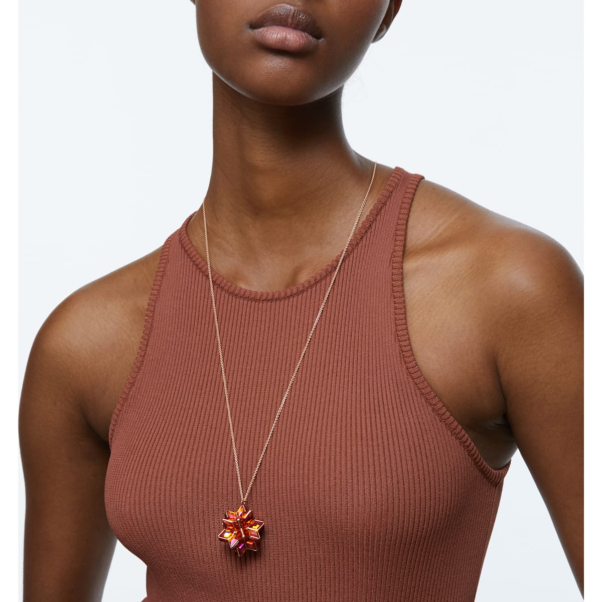 Swarovski - Curiosa Anhänger, Geometrische Kristalle, Rosa, Rosegold-Legierungsschicht - CRYSTAL UNTERBERGER