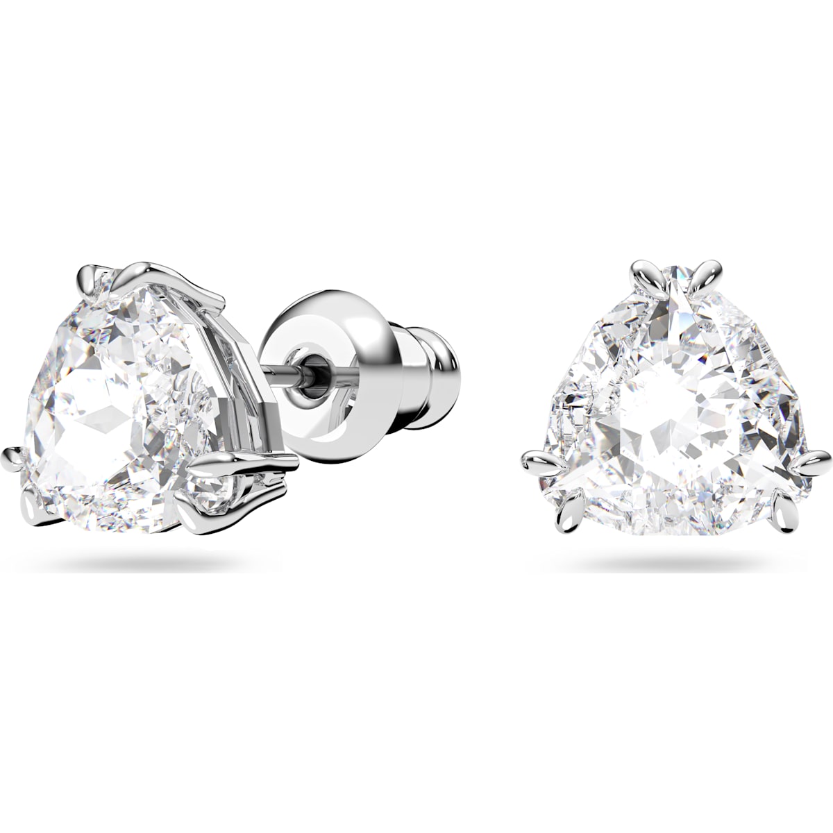 Swarovski - Millenia Ohrstecker, Kristall im Trilliant-Schliff, Weiß, Rhodiniert - CRYSTAL UNTERBERGER